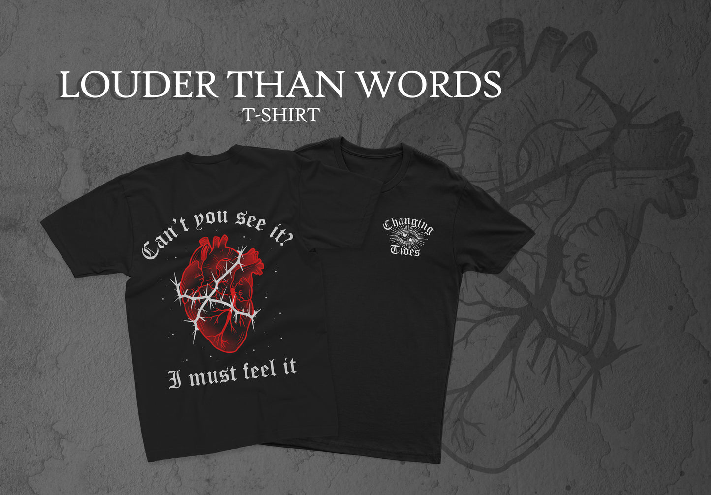 T-Shirt - Louder Than Words - Black